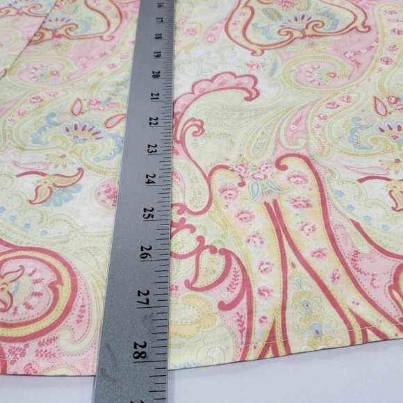 Emma James Skirt Womens Size 14 Y2K Yellow and Pink Paisley Stretch Midi A Line - Picture 8 of 8